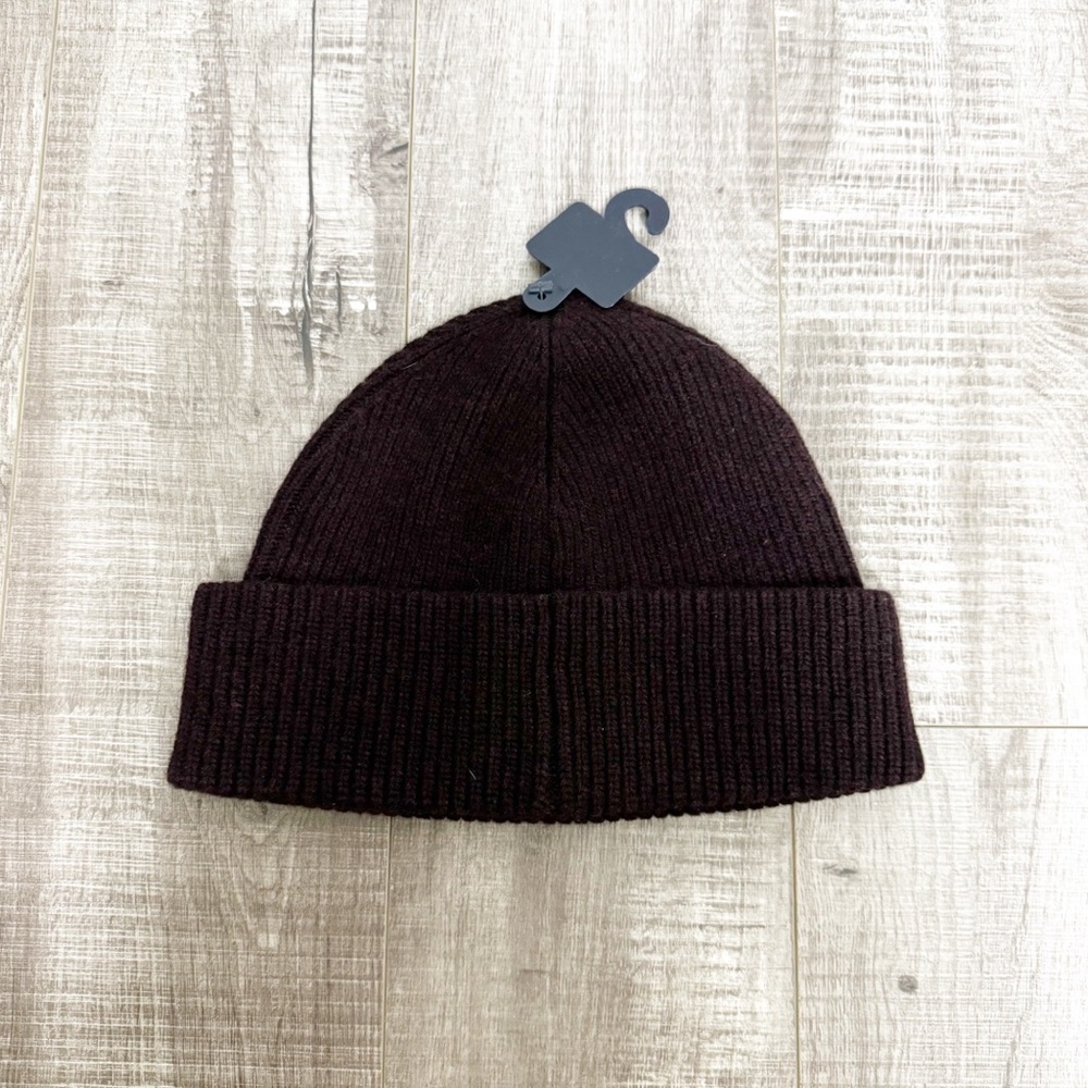 Polo by Ralph Lauren Signature Cuff Hat Beanie Pony Embroidered Brown Wool NEW - Picture 2 of 3